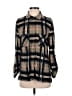 Robert Louis Plaid Black Long Sleeve Blouse Size M - photo 1