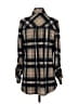 Robert Louis Plaid Black Long Sleeve Blouse Size M - photo 2