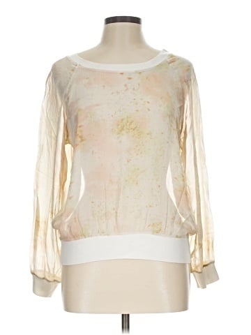 Club Monaco Long Sleeve Silk Top (view 1)