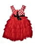 Disney 100% Polyester Polka Dots Red Dress Size 6 - photo 2