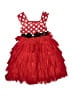Disney 100% Polyester Polka Dots Red Dress Size 6 - photo 1