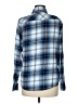 Jachs Girlfriend 100% Cotton Plaid Blue Long Sleeve Button-Down Shirt Size M - photo 2