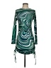 Shein Graphic Green Cocktail Dress Size 2 - photo 1