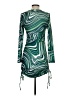 Shein Graphic Green Cocktail Dress Size 2 - photo 2