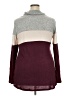 Market and Spruce Color Block Burgundy Pullover Sweater Size XXL - photo 2