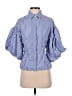 Shein 100% Polyester Stripes Blue 3/4 Sleeve Blouse Size 6 - photo 1