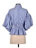 Shein 100% Polyester Stripes Blue 3/4 Sleeve Blouse Size 6 - photo 2