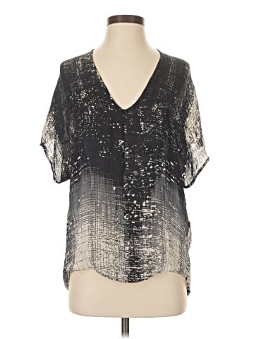 Vince. Short Sleeve Silk Top (view 1)