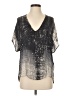 Vince. 100% Silk Silver Short Sleeve Silk Top Size XS - photo 1