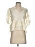 Express 100% Nylon Ivory 3/4 Sleeve Blouse Size S - photo 1