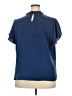 Pretty Garden 100% Polyester Blue Short Sleeve Blouse Size XXL - photo 2
