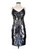 Aidan Mattox 100% Polyester Metallic Silver Cocktail Dress Size 2 - photo 1