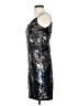 Aidan Mattox 100% Polyester Metallic Silver Cocktail Dress Size 2 - photo 5