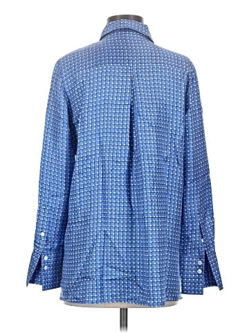 Theory Long Sleeve Silk Top (view 2)