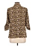 Kathy Che Animal Print Gold 3/4 Sleeve Blouse Size L - photo 2