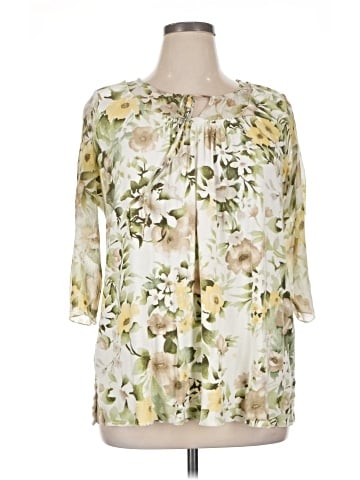 Caribbean Joe 3/4 Sleeve Blouse (view 1)