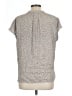 Banana Republic 100% Polyester Animal Print Gray Short Sleeve Blouse Size L - photo 2