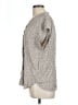 Banana Republic 100% Polyester Animal Print Gray Short Sleeve Blouse Size L - photo 5