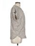 Banana Republic 100% Polyester Animal Print Gray Short Sleeve Blouse Size L - photo 4