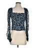 Zara Blue 3/4 Sleeve Blouse Size S - photo 1