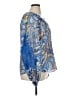 Hale Bob Paisley Blue Long Sleeve Blouse Size XL - photo 4