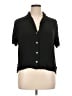 Free Assembly 100% Viscose Black Short Sleeve Blouse Size XL - photo 1