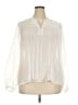 Lands' End 100% Polyester Ivory Long Sleeve Blouse Size 18 - photo 1