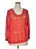 XCVI Red 3/4 Sleeve Top Size XL - photo 1