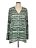 Logo Layers Green Long Sleeve Blouse Size L - photo 1