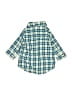 Carter's 100% Cotton Plaid Blue Long Sleeve Button-Down Shirt 0-3 MO / 3 MO - photo 2