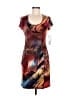 Bali Graphic Brown Cocktail Dress Size 8 - photo 1
