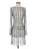 Aidan Mattox Metallic Silver Cocktail Dress Size 2 - photo 1