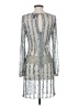 Aidan Mattox Metallic Silver Cocktail Dress Size 2 - photo 2