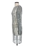 Aidan Mattox Metallic Silver Cocktail Dress Size 2 - photo 5