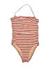 J.Crew Stripes Red One Piece Swimsuit Size 6 - photo 1