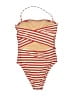 J.Crew Stripes Red One Piece Swimsuit Size 6 - photo 2