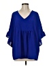 Andree by UNIT 100% Polyester Blue 3/4 Sleeve Blouse Size M - photo 1