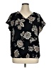 Maurices 100% Polyester Black Short Sleeve Blouse Size XL - photo 1