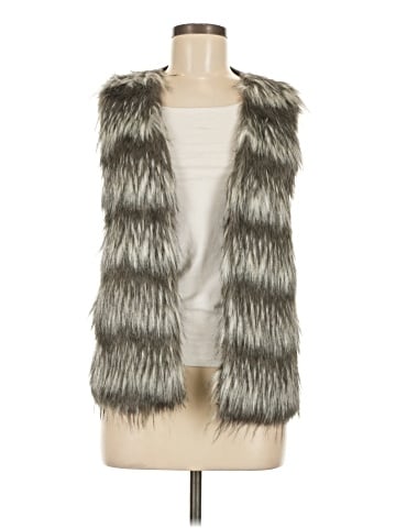 New Directions Faux Fur Vest (view 1)