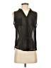 E&M Collection Black Sleeveless Button-Down Shirt Size S - photo 1