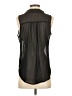 E&M Collection Black Sleeveless Button-Down Shirt Size S - photo 2