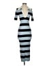 A.L.C. Stripes Blue Casual Dress Size S - photo 1