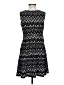 AGB 100% Polyurethane Chevron-herringbone Black Cocktail Dress Size 12 - photo 2
