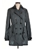Burberry Brit 100% Polymide Gray Blue Trenchcoat Size 8 - photo 1