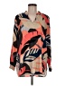 Vince Camuto Print Orange Long Sleeve Blouse Size M - photo 1