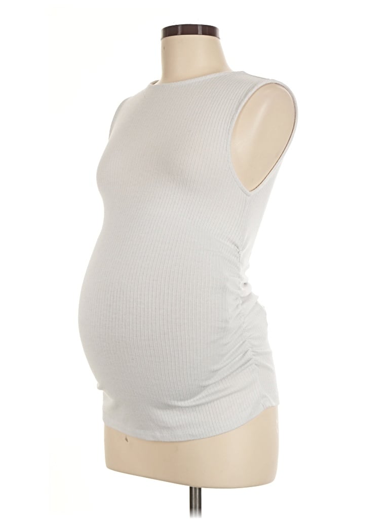 Pre-owned Old Navy - Maternity Sleeveless T-shirt In Silver