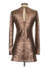 Reformation 100% Polyester Metallic Brown Cocktail Dress Size XS - photo 2