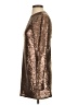 Reformation 100% Polyester Metallic Brown Cocktail Dress Size XS - photo 5