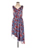RACHEL Rachel Roy 100% Polyester Print Blue Casual Dress Size L - photo 1