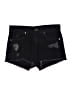 Express 100% Cotton Graphic Black Denim Shorts Size 6 - photo 1